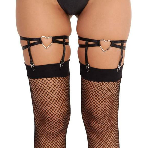 Black Heart Garters - Picture 1 of 1